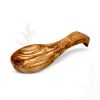 Handcrafted Olive Wood Spoon Rest - Exquisite Mediterranean Wood Grain Kitchen Utensil Holder for Stove Top and Countertop