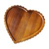 Wooden Scallop Heart Charcuterie Tray, 13" x 12"