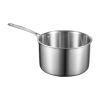 4 QT Saucepan, Stainless Steel Saucepan with Glass Lid, Multipurpose Nonstick Stainless Steel Small Cooking Sauce Pot with Ergonomic Handle