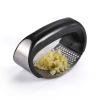 Premium Stainless Steel Rocking Garlic Press and Crusher - Ergonomic Manual Mincer and Kitchen Gadget for Easy Mincing and Clean Up