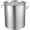 Stainless Steel Stockpot, 42 Quart Large Cooking Pots, Cookware Sauce Pot with Basket, Lid, and Handle, Heavy Duty Commercial Grade Stock Pot