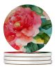 Alabama Camellia in Watercolor Large Sandstone Coasters Pack of 4 Absorbent Round Coasters Decor Gifts for Men or Women, 4 in, Multicolor