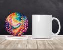 Colorful Snapdragon Large Sandstone Coasters Pack of 4 Absorbent Round Coasters Decor Gifts for Men or Women, 4 in, Multicolor