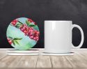 Pennsylvania Mountain Laurels in Watercolor Large Sandstone Coasters Pack of 4 Absorbent Round Coasters Decor Gifts for Men or Women, 4 in, Multicolor