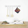 Colorful Zinnias Pair of Pot Holders Kitchen Heat Resistant Pot Holders Sets Oven Hot Pads for Cooking Baking BBQ, 7 1/2 x 7 1/2