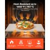 Pizza Stone, 20 x 14 x 0.6 in Rectangular Cordierite Pizza Stone, 1450Fahrenheit Heat-Resistant Cook Stone, Extra Large Baking-Stone with Metal Peel