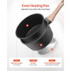 1.5 QT Saucepan, Nonstick Saucepan with Tempered Glass Lid, Multipurpose Cooking Sauce Pot with Detachable Handle