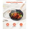 19 Piece Pots and Pans Set, Granite Nonstick Cookware Set, Induction Cookwares, Kitchen RV Cooking Sets with Frying, Sauce, Saute, Tempered Glass Lids