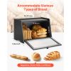 Bread Box for Kitchen Counter, Large Capacity Bamboo Bread Storage Container, Farmhouse Wooden Breadbox Organizer for Homemade Bread