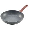 Frying Pan Skillet, Aluminum Egg Fry Pans, 3 Piece Set (9.5, 11, 12 in), Nonsitck Heavy-Duty Skillets with Heat-Resistant Handle