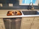 Brittany Spaniel Fall Dish Drying Mat Absorbent Dish Drying Mat Pad for Kitchen Counter Dish Drainer Mat for Countertop, 14 x 21", Multicolor