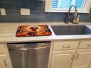 Dachshund Fall Dish Drying Mat Absorbent Dish Drying Mat Pad for Kitchen Counter Dish Drainer Mat for Countertop, 14 x 21", Multicolor