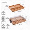Build-a-Board Bamboo Charcuterie Board, 6 Compartments, 11x14, Black