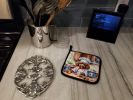 Chocolate Poodle The Chef Pair of Pot Holders Kitchen Heat Resistant Pot Holders Sets Oven Hot Pads for Cooking Baking BBQ, 7 1/2 x 7 1/2