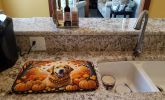 Golden Retriever Fall Dish Drying Mat Absorbent Dish Drying Mat Pad for Kitchen Counter Dish Drainer Mat for Countertop, 14 x 21", Multicolor