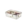 Divided Serving Tray with Lid and Handle,Snackle Box Charcuterie Container