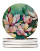 Louisiana Magnolias in Watercolor Large Sandstone Coasters Pack of 4 Absorbent Round Coasters Decor Gifts for Men or Women, 4 in, Multicolor