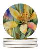 New Mexico Yucca Flower in Watercolor Large Sandstone Coasters Pack of 4 Absorbent Round Coasters Decor Gifts for Men or Women, 4 in, Multicolor